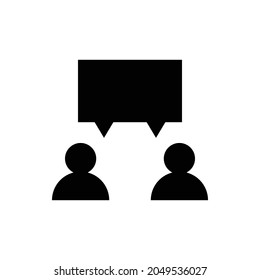 meeting icon, conversation icon vector illustration