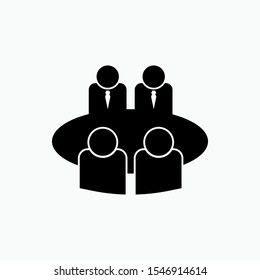 
Meeting Icon. Coordination or Briefing Illustration As A Simple Vector Sign & Trendy Symbol for Design, Websites, Presentation or Application.