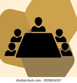 meeting icon design, vector isolated design.