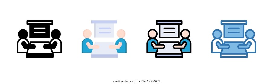 Meeting Icon Element For Design