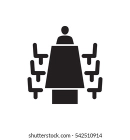 Meeting Icon Illustration Isolated Vector Sign Symbol