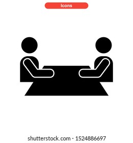 meeting icon isolated sign symbol vector illustration - high quality black style vector icons
