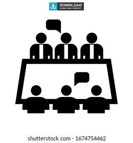 meeting icon or logo isolated sign symbol vector illustration - high quality black style vector icons
