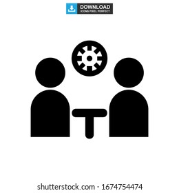 meeting icon or logo isolated sign symbol vector illustration - high quality black style vector icons
