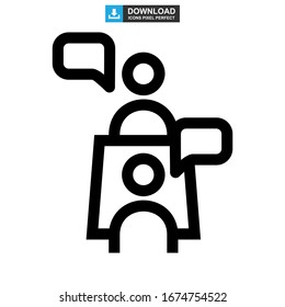 meeting icon or logo isolated sign symbol vector illustration - high quality black style vector icons
