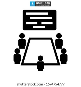 meeting icon or logo isolated sign symbol vector illustration - high quality black style vector icons
