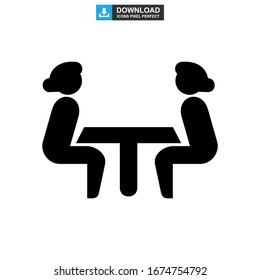 meeting icon or logo isolated sign symbol vector illustration - high quality black style vector icons
