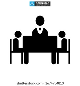 meeting icon or logo isolated sign symbol vector illustration - high quality black style vector icons
