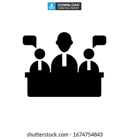 meeting icon or logo isolated sign symbol vector illustration - high quality black style vector icons
