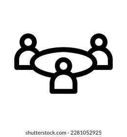 meeting icon or logo isolated sign symbol vector illustration - high quality black style vector icons
