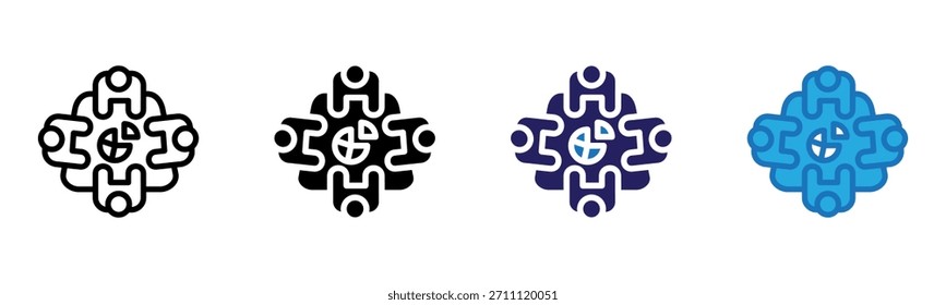 Ícone de Reunião - Ilustração de Vetor de Estilos Múltiplos
