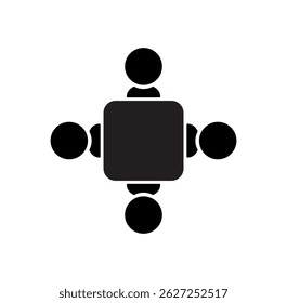 meeting icon on white background	