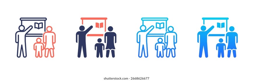 Conjunto De Iconos De Reuniones En Varios Estilos