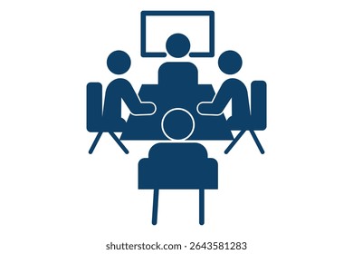 Meeting icon. People Icons Vector , Business Meeting Person Work Group Team Vector Illustration. 