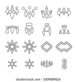 Meeting icon set