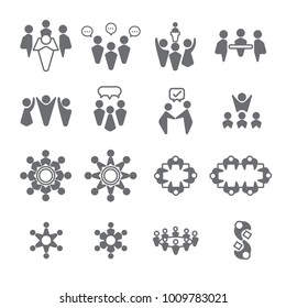 Meeting icon set