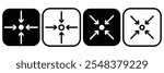 Meeting icon set. Assembly point vector. Gathering Point icon signs. Vector illustration
