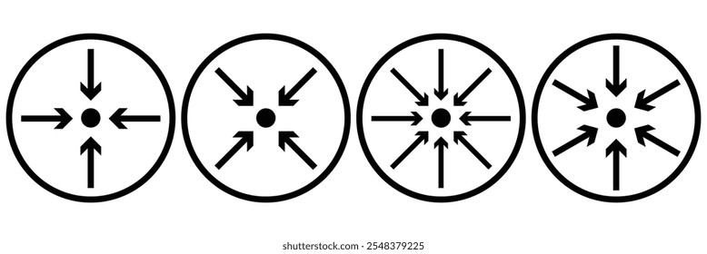 Meeting icon set. Assembly point vector. Gathering Point icon signs. Vector illustration