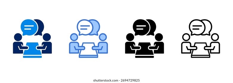 Meeting Icon Set Different Style Collection
