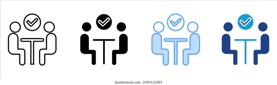 Meeting Icon Set Multiple Style Collection