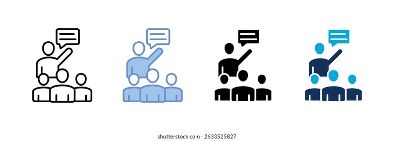 Conjunto de iconos de reunión Colección de estilos múltiples