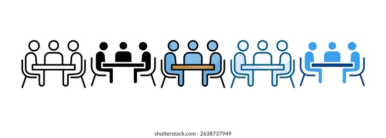 Meeting Icon Set Multiple Style Collection
