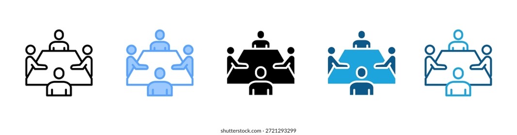 Conjunto de iconos de reunión colección de estilos múltiples