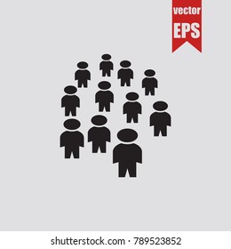Meeting icon in trendy isolated on grey background.Vector illustration.