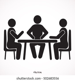 meeting Icon, Vector, Art, eps, Image, logo, Sign, Flat, web, app, UI