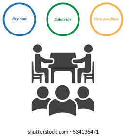 Meeting Icon Vector flat design style