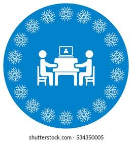 Meeting Icon Vector flat design style