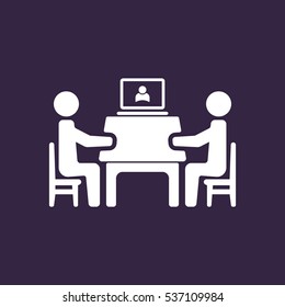 Meeting Icon Vector flat design style