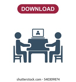 Meeting Icon Vector flat design style