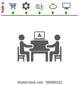 Meeting Icon Vector flat design style