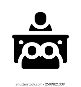 meeting icon. vector glyph icon for your website, mobile, presentation, and logo design.