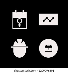 meeting icon. meeting vector icons set statistics, march calendar and builder