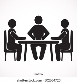 Meeting icon vector illustration