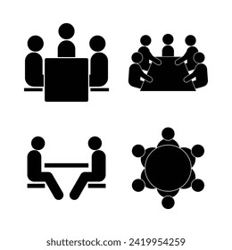 meeting icon vector illustration design