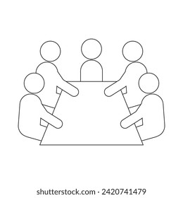 diseño de ilustración de vector de icono de reunión
