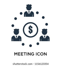 Meeting icon vector isolated on white background, Meeting transparent sign