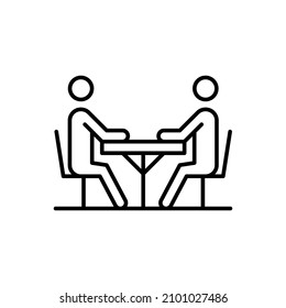 meeting icon vector isolated on white background