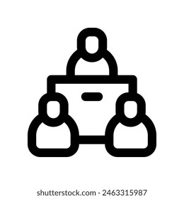 meeting icon. vector line icon for your website, mobile, presentation, and logo design.