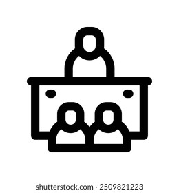 ícone de reunião. ícone de linha de vetor para o design de seu site, celular, apresentação e logotipo.