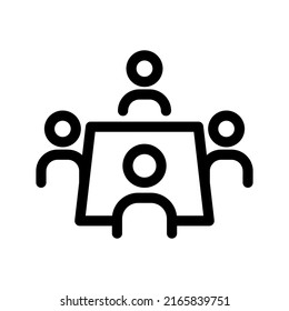Ilustración de diseño de símbolos de vectores de iconos de reunión