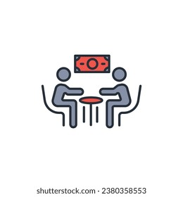 meeting icon. vector.Editable stroke.linear style sign for use web design,logo.Symbol illustration.