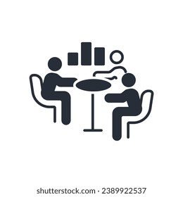 meeting icon. vector.Editable stroke.linear style sign for use web design,logo.Symbol illustration.
