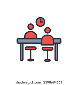 meeting icon. vector.Editable stroke.linear style sign for use web design,logo.Symbol illustration.