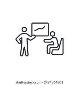 Meeting icon. vector.Editable stroke.linear style sign for use web design,logo.Symbol illustration.