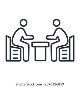 meeting icon. vector.Editable stroke.linear style sign for use web design,logo.Symbol illustration.