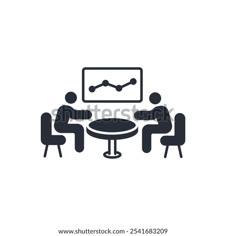 meeting icon. vector.Editable stroke.linear style sign for use web design,logo.Symbol illustration.